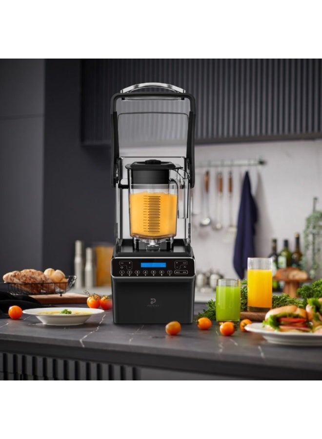 برسايذ اي خلاط بار A9 PRO أسود - خلاط تجاري عالي السرعة بقوة 2000 واط مع إبريق تريتان سعة 1.5 لتر، ولوحة تحكم LED تعمل باللمس للاستخدام في المقاهي والحانات - Image 4